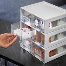 미니약장 침대밑 슬라이딩 플라스틱 투명 수납함 책상수납장 부품정리함 공구함 멀티박스 6단 중