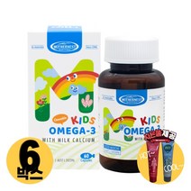 [사은품제공]호주 마더네스트 키즈 오메가3 & 우유 칼슘 60정 어린이 청소년 성장기 오메가쓰리 밀크칼슘 알지알지몰 RZ, 상품수량, 6개