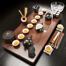 다기세트 차판 다도잔 전통 차도구 다도 보이차 찻잔, 07 초승달 부조 얼음 균열 18개