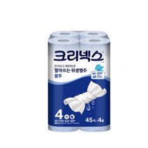 크리넥스 빨아쓰는 위생행주 블루 45매, 4개