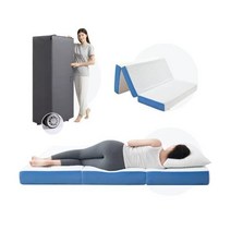 Jamdok 15 2cm(6인치) 풀 접이식 매트리스 젤 주입 메모리 폼 3단 매트리스 보관 가방 포함 손님 놀이 SUV 캠핑 매트리스용 바닥 매트리스 (190 5 x 137 2, Full_15.2