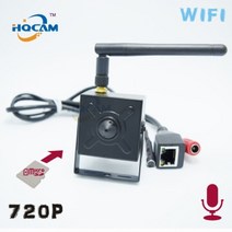 [해외] HQCAM TF SD 카드 무선 720 P WIFI P2P 소형 IP 사진기 안전 캠 WIFI 실내 CCTV TF SD 카드 사진기 외부 마이크, 16G TF card 미국 플러그 6mm