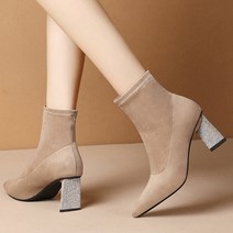 밍브띠 여자 패션 힐굽 겨울 앵클부츠