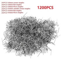 해외 플라스틱 용접 기계 용접 네일 앵글 플랫 웨이브 용접 네일 1200PCS 0.6mm 0.8mm 자동차 범퍼 수리, 협력사