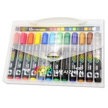 [조한스토어] 자바 POP 사각 유성매직 전문가용 마카, 1세트, 12색상_6mm