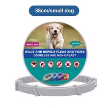 애완 동물 고양이 개 벼룩 및 진드기 제거 칼라 기생충 방지 목걸이 조절 가능한 강아지 큰 제품, 02 GRAY (small dog)