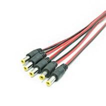 어댑터 커넥터 CC 카메라 테일 익스텐션용 피그테일 케이블 잭 12V DC 전원 플러그 24V 와이어 5.5x2.1mm 5, 01 5개 Male