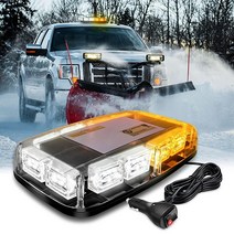 Nilight 자동차 트럭용 스트로브 LED 조명 12인치 12V 24V, Amber and White