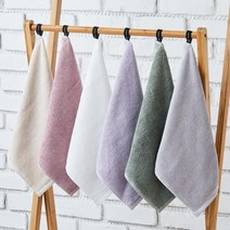 소프트터치 모달 고리수건 무지 6매 핸드타올, 모달고리수건무지6매_올리브