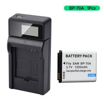PALO 1-6pcs BP-70A 삼성호환 AQ100 DV150F ES65 ES73 ES74 ES75 ES80 MV800, 06 1battery and charger