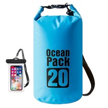 방수 파우치가 있는 20L 드라이 백 방수 드라이 백 롤 탑 드라이 압축 자루는 카약 보트 타기 여행 수영 래프팅