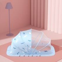 PigPug 유아 모기장 아기 몽골 가방 모기 방지 덮개식 접이식 영유아 신생아 어린이 침대 바닥 없는 통용, 02-03 강아지