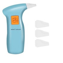 음주측정기 경찰 음주 측정기 알코올 감지기 알콜 테스트기 portabl lcd display handheld digital alcohol tester digital 호흡 테스터, 푸른