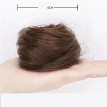 Makone 여성 인조 패션 가발 스타일 내추럴 똥머리 묶음머리, 개, 신공법 프리미엄 헤어 링 라이트 브라운