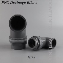물탱크피팅 물고기 탱크 용품 파이프 배수 팔꿈치 20 25 32 40 50mm PVC 커넥터 정원 관개 튜브 피팅 수족관 부품 10 개, [05] 50mm, [02] Grey