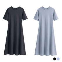 날씬라인 데이트룩 여성 원피스 반팔 A라인 원피스 미디원피스 롱원피스 플레어원피스 프릴원피스 청