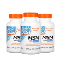 닥터스베스트 MSM 엠에스엠 1500mg 120정 3세트 식용유황 옵티 Opti MSM, 3개
