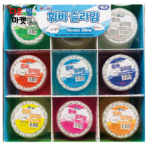 2000 휘바 슬라임 9개 투명 깨끗한 찰방 KC인증 토이파크 액체괴물 촉감놀이
