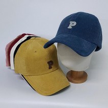 코듀로이 여자 남자 볼캡 모자 스펠링 자수 로고 여성