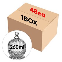 캔들 용기 크리스탈 애플 260ml 48개(1BOX)/재료 도매, 48개