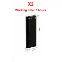 usb 녹음기 음성 보이스 레코더 휴대용 디지털 미니 전문 딕 터폰 초박형 장거리 활성화 오디오 녹음 플레이어, x2, 16 기가 바이트, 7시간 x2