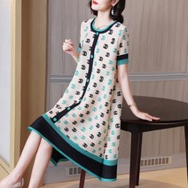 맘마롱 엄마옷 봄 여름 여성 원피스 중년여성 50대 60대 마담의류 슬림 no8658