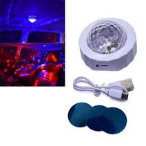 무선 컨트롤러와 파티 디스코 조명 LED 프로젝터 스트로브 램프 무대 파티 자동차 DJ 클럽 바 조명 분위기, RGB car small lamp