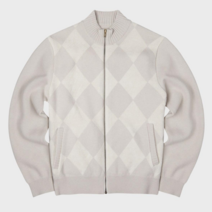 인디안 [23년 가을 최저가] 고급 울혼방 아가일 패턴 집업 가디건 MNXBCYWA321BC