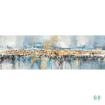 [G0갤러리] 추상화 캔버스 인테리어 그림 액자 프린팅 황금, 20x60cm No Frame, A