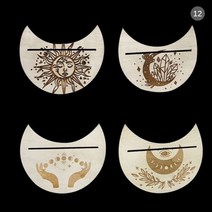 타로책 스프레드천 동양 카드 종류 예쁜 초보 세트 le tarot 신제품 피스 나무 트리플 문 스탠드 타로 캔들 디스플레이 홀더 제단 용품 여성 남성용 선물, CHINA, 12