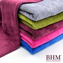 BHM 프리미엄 극세사 타올 업소용 타월 헬스장 미용실수건 105g 50장, 블루, 50개