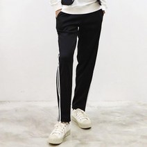 블루모드 남자 융털 두줄 트레이닝 바지 겨울 츄리닝 팬츠