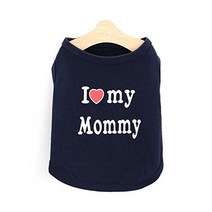 Pet Dog T-Shirt I Love My Daddy Mommy Vest Gift Costume Clothes for Small Puppy Cat Kitten Yorkshire, 1