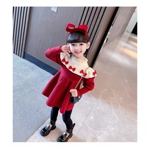 더쭈야 여아 원피스 아기 아동 봄 가을원피스 리본 레드 등원 나들이