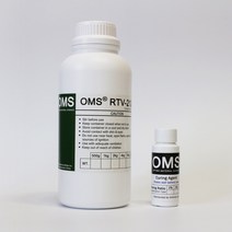 축합형 액상실리콘 1kg+경화제포함(몰드제작용), 흰색(투명), oms2825(경도25)