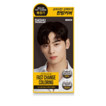 다슈 컬러 패스트 체인지 새치전용 염색제, 흑색, 4개
