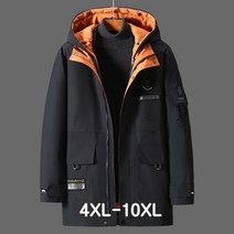 쥬엔리치 남자 빅사이즈 패딩 파카 이중 점퍼 후드 남성 자켓 등산 작업복 가을 겨울 잠바 4XL-10XL