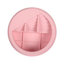 새로운 실리콘 몰드 테라스 모양 콘크리트 다육 꽃 냄비 촛대 몰드 세라믹 클레이 수제 3D DIY 공예 세라믹 몰드 거실화분 다육이화분 플라스틱화분, 핑크색의