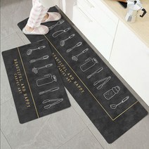 유럽풍 고급 현관 매트 주방 팬션 발매트 미끄럼 방지 주방 매트 바닥 현대 목욕 카펫 입구 현관 Tapete 패, 03 03_05 1pc 60x90cm