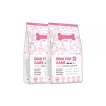 본아페티 강아지 피부 모질 연어 사료 반려견 각질 아토피 피모 저 1KG 2개