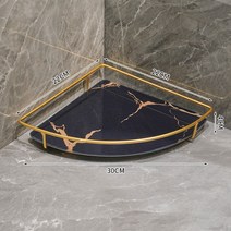 고급 화장실 코너 선반 욕실 코너형 세면대 화장품 골드 금색 수납 테이블 코너 화장대 선반 거치대 보관함 수납장, D