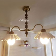 [산본 문화조명] 발레리니 2등 펜던트 도자기 식탁등 인테리어조명, 본품(전구제외)