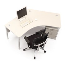 믹스 120도 1인 책상(국산) (TF), 원목, 화이트