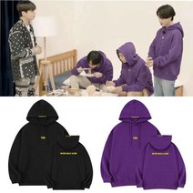 롱 후드 집업 기모 니트 얇은 KPOP JIMIN 콘서트 권한 댄스 까마귀 인쇄 공식 같은 단락-긴팔 남여 스웨터