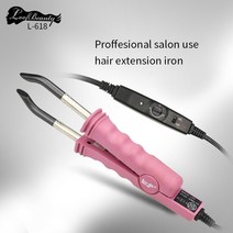 뿌리 볼륨 고데기 Newest LOOF L-618 Professional Mini 조절 온도 변화 Hair 확장 아이언 열 각질 융합 커넥터, 01 pink_01 미국