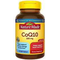 Nature Made CoQ10 100mg 심장 건강 지원을 위한 식이 보충제 소프트젤 72개 72일 분량, 72 Count (Pack of 1)