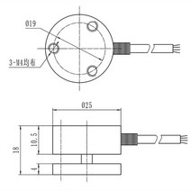 충격 힘 센서 압축 플랫 다이어프램 유형로드 셀 중력 변환기 Loadcell Mini 5T 50kg 25mm 직경, 01 20kg