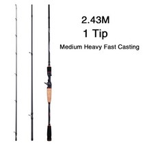 바다민물낚시 전용 MIFINE RAINBOW 스피닝 캐스팅 낚싯대 1.68 1.98, Csting 2.43MHFC 1Tip