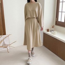 퍼니걸스 5404 무지 롱 스커트 트레이닝 세트 여성의류