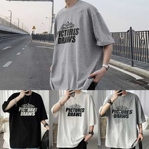 캐주얼 남자 스트릿 패션 프린팅 오버핏 반팔 남성티 ssera*4443461th